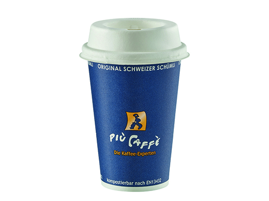 Deckel zu più caffè Kaffeebecher 180 ml plastic free